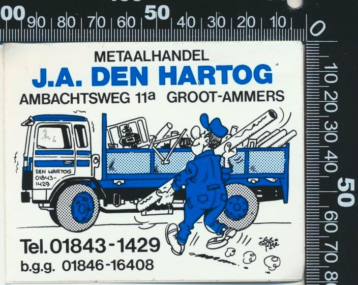 Sticker: Metaalhandel Den Hartog - Groot Ammers, Verzamelen, Stickers, Zo goed als nieuw, Bedrijf of Vereniging, Ophalen of Verzenden