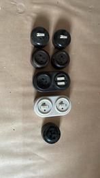 Bakeliet / vintage schakelaars en stopcontact, Ophalen, Gebruikt