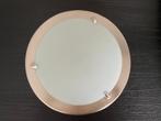 Plafondlamp zilverkleurig 30cm, Ophalen, Gebruikt, Glas