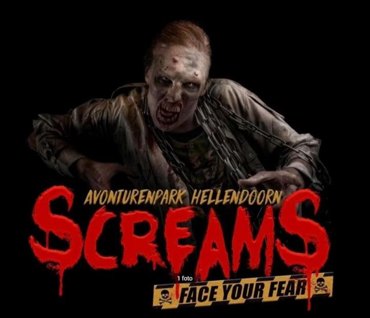4 V.I.P. Tickets - Hellendoorn (Halloween Screams), Tickets en Kaartjes, Recreatie | Pretparken en Attractieparken, Drie personen of meer