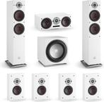 Dali Oberon 7 - Wit 7.1 Surround Bundel !!!, Zo goed als nieuw, 120 watt of meer, Complete surroundset