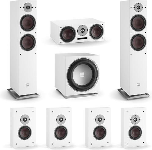 Dali Oberon 7 - Wit 7.1 Surround Bundel !!!, Audio, Tv en Foto, Luidsprekers, Zo goed als nieuw, Complete surroundset, 120 watt of meer