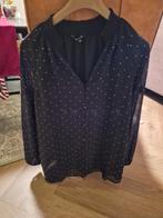 Mooie ruim vallende blouse met strass steentjes, Zwart, Maat 42/44 (L), Ophalen of Verzenden, Zo goed als nieuw