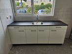 Bruynzeel keuken blok met bovenkasten wasbak en Grohe kraan, Huis en Inrichting, Keuken | Complete keukens, Ophalen, Nieuw, Wit