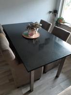 Granieten Eettafel 200x100cm, Huis en Inrichting, Tafels | Eettafels, Ophalen, Overige materialen, Gebruikt, 200 cm of meer