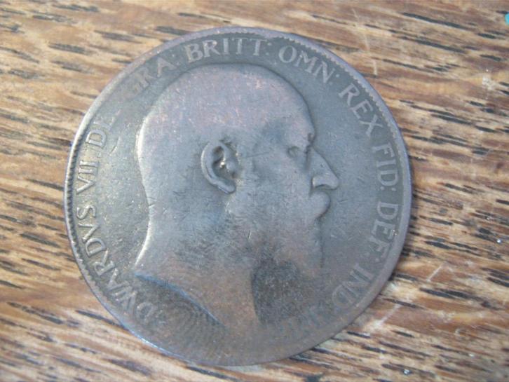 Engeland Penny 1904, koning Edward VII #619, Postzegels en Munten, Munten | Europa | Niet-Euromunten, Losse munt, Overige landen