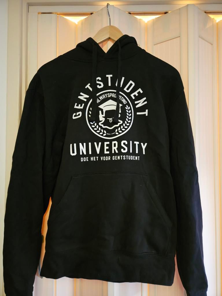 Zwarte Gent Student University Hoodie - Maat S, Kleding | Heren, Zwart, Nieuw, Ophalen of Verzenden, Gent Student