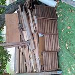 minimaal 2 kub hardhout, palen planken  hardhouten plinten, Doe-het-zelf en Verbouw, Hout en Planken, Ophalen, Zo goed als nieuw