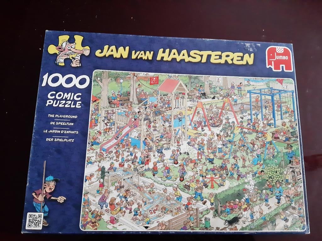 JAN VAN HAASTEREN puzzel: speeltuin, Ophalen of Verzenden, 500 t/m 1500 stukjes, Zo goed als nieuw