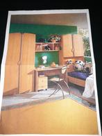 Slaapkamerset,bureau,ladeblok,kast achter bed+bed,nachtkast, Huis en Inrichting, Ophalen of Verzenden, Gebruikt, Eenpersoons