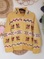 Vintage Peruaanse wollen vest Norway Ijslandse 80s dale, Kleding | Dames, Truien en Vesten, Geel, Maat 46/48 (XL) of groter, Ophalen of Verzenden