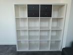 Kallax Wit 4x4 16 vakken en 2x2 bruin/zwart lades, Huis en Inrichting, Ophalen, 100 tot 150 cm, 100 tot 150 cm, Zo goed als nieuw