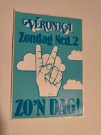 Veronica Zondag ned 2 zo'n dag radio tv reclame sticker, Ophalen of Verzenden, Gebruikt, Overige typen