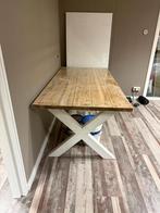 Eettafel, met kruispoot, Ophalen, Gebruikt, 100 tot 150 cm, 50 tot 100 cm