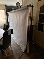 Comp.Proffesionele studio met flitsers achtergrondset+rollen, Ophalen, Zo goed als nieuw