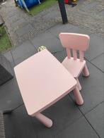 Ikea Mahmut lichtroze tafeltje en stoeltje, Kinderen en Baby's, Kinderkamer | Tafels en Stoelen, Ophalen, Gebruikt, Tafel(s) en Stoel(en)