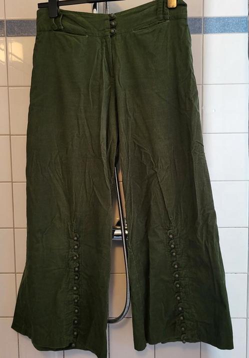 Groene Corduroy Broek met wijde pijpen van ART, Kleding | Dames, Broeken en Pantalons, Groen, Lang, Ophalen