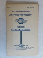 DE TWEE PROVINCIËN, ROTTERDAM, DIENSTREGELING 8 OCTOBER 1950, Ophalen of Verzenden, Gebruikt, Bus of Metro, Boek of Tijdschrift