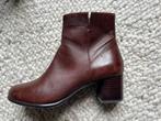 Bruine enkellaarsjes leer maat 40 Everybody by BzModa, Kleding | Dames, Schoenen, Ophalen of Verzenden, Zo goed als nieuw, Bruin