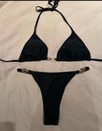 String bikini zwart met goud xs, Ophalen of Verzenden, Zo goed als nieuw, Zwart, Bikini