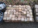 1m2 Natuursteen brokken 10-12cm, cobble stones, kinderkoppen, Tuin en Terras, Tegels en Klinkers, Ophalen, Gebruikt, Minder dan 5 m²