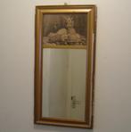 Spiegel origineel 35 x 70 fraaie lijst hout circa 1930 (n116, Ophalen, Rechthoekig, Minder dan 50 cm, Minder dan 100 cm