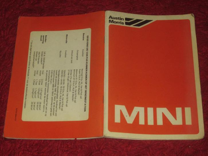 Austin Morris Mini - Instructieboekje., Auto diversen, Handleidingen en Instructieboekjes, Ophalen of Verzenden