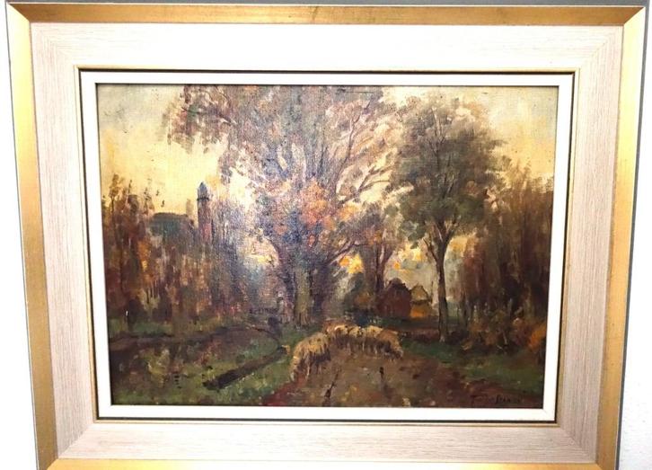 Jan J vd Stap Schilderij (paneel 50 x 37,5) Johannes Jacobus, Antiek en Kunst, Kunst | Schilderijen | Klassiek, Ophalen of Verzenden