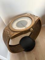 Gave goudkleurige sidetable in de vorm van een horloge, Ophalen, 100 tot 150 cm, Rond, Zo goed als nieuw