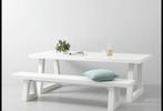 Eettafel + bankje bronx van wehkamp, Huis en Inrichting, Tafels | Eettafels, 200 cm of meer, Zo goed als nieuw, Vijf personen of meer