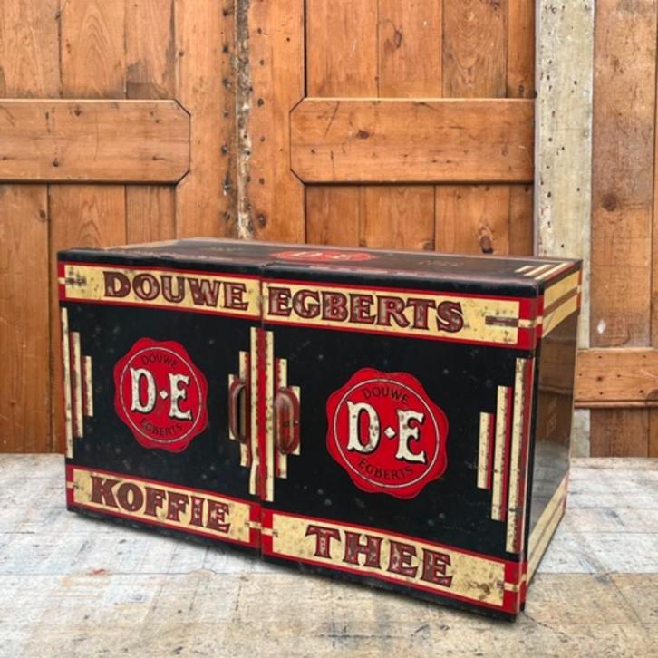 Winkelblik DE Douwe Egberts koffie thee deurtjes origineel, Verzamelen, Blikken, Gebruikt, Koffie, Douwe Egberts, Ophalen of Verzenden