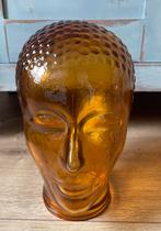 Glazen hoofd koptelefoon retro vintage glas bruin., Ophalen of Verzenden