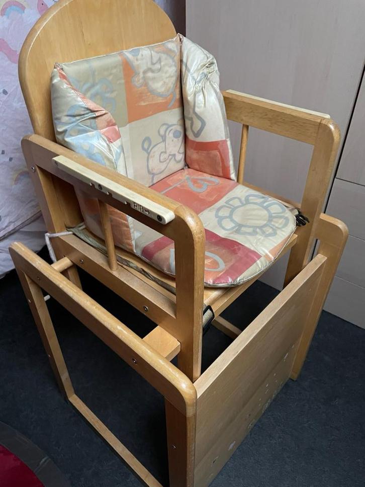 Eikenhouten 3-in-1 Kinderstoel, Kinderen en Baby's, Kinderstoelen, Gebruikt, Overige typen, Afneembaar eetblad, Ophalen of Verzenden