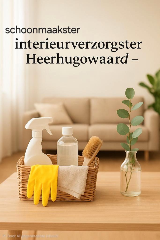 Nette interieurverzorgster /schoonmaakster, Huis en Inrichting, Schoonmaakartikelen, Ophalen
