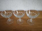 Antieke cocktail- / ijscoupe glazen 3 x, per stuk € 5,00, Antiek en Kunst, Ophalen of Verzenden