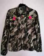 SUPER LEUKE armyprint blouse met roze bloemen borduursel S, Overige kleuren, Nieuw, Ophalen of Verzenden, Coolcat