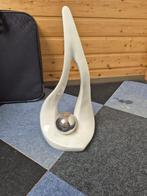 Decoratieve sculptuur Life van keramiek - wit/zilver, Ophalen