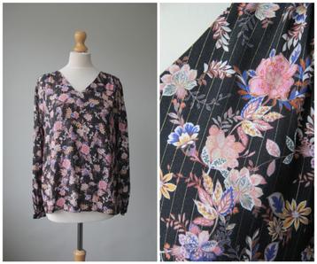 Aaiko - hele leuke bloemen blouse / zwart / maat M beschikbaar voor biedingen