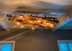 Houten lamp drijfhout takkenlamp plafond, Zo goed als nieuw, Ophalen