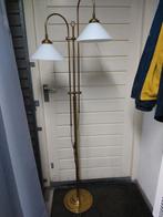 Staande messing lamp, in hoogte verstelbaar, Huis en Inrichting, Lampen | Vloerlampen, Ophalen, Zo goed als nieuw, 150 tot 200 cm