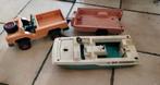 FISHER PRICE vintage boot en jeep met aanhanger, koopje!, Verzamelen, Speelgoed, Ophalen of Verzenden, Gebruikt
