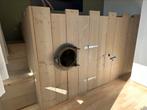 Half hoogslaper/ steigerhout bed, Ophalen, Gebruikt, 90 cm, Steigerhout