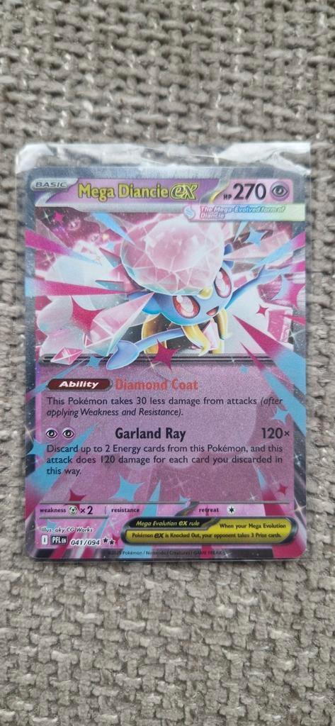 Mega Diancie EX 041/094, Hobby en Vrije tijd, Verzamelkaartspellen | Pokémon, Zo goed als nieuw, Foil, Ophalen of Verzenden