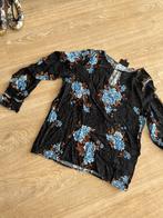 Nieuw blouse van object zwart met blauwe bloemen mt 42, Nieuw, Maat 42/44 (L), Ophalen of Verzenden, Zwart