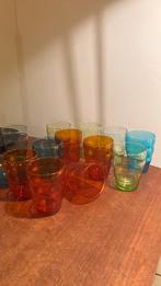 14 vintage ikea retro glazen blauw grien oranje, Ophalen of Verzenden, Zo goed als nieuw, Overige typen