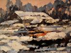 Schitterend winterlandschap Henri Hess, Antiek en Kunst, Kunst | Schilderijen | Klassiek, Ophalen of Verzenden