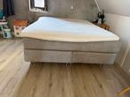 Boxsping donkergrijs +/- 160cm bij 190cm, Huis en Inrichting, Slaapkamer | Boxsprings, Gebruikt, Tweepersoons, Grijs, 160 cm