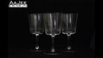 3 Schott Zwiesel - Wijnglas - Kristal - Gegraveerde lijnen, Ophalen of Verzenden, Gebruikt, Overige typen