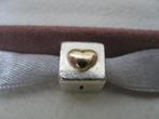 Pandora bedel I LOVE YOU met goud hartje, 1 bedel, Ophalen of Verzenden, Zilver, Pandora