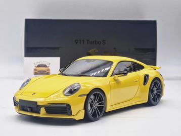 1:18 Porsche 992 Turbo S Sport Design geel 2021 Minichamps beschikbaar voor biedingen
